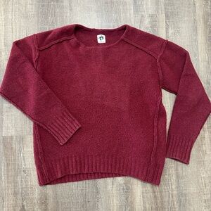 We The Free Burgundy Crew Neck Sweater